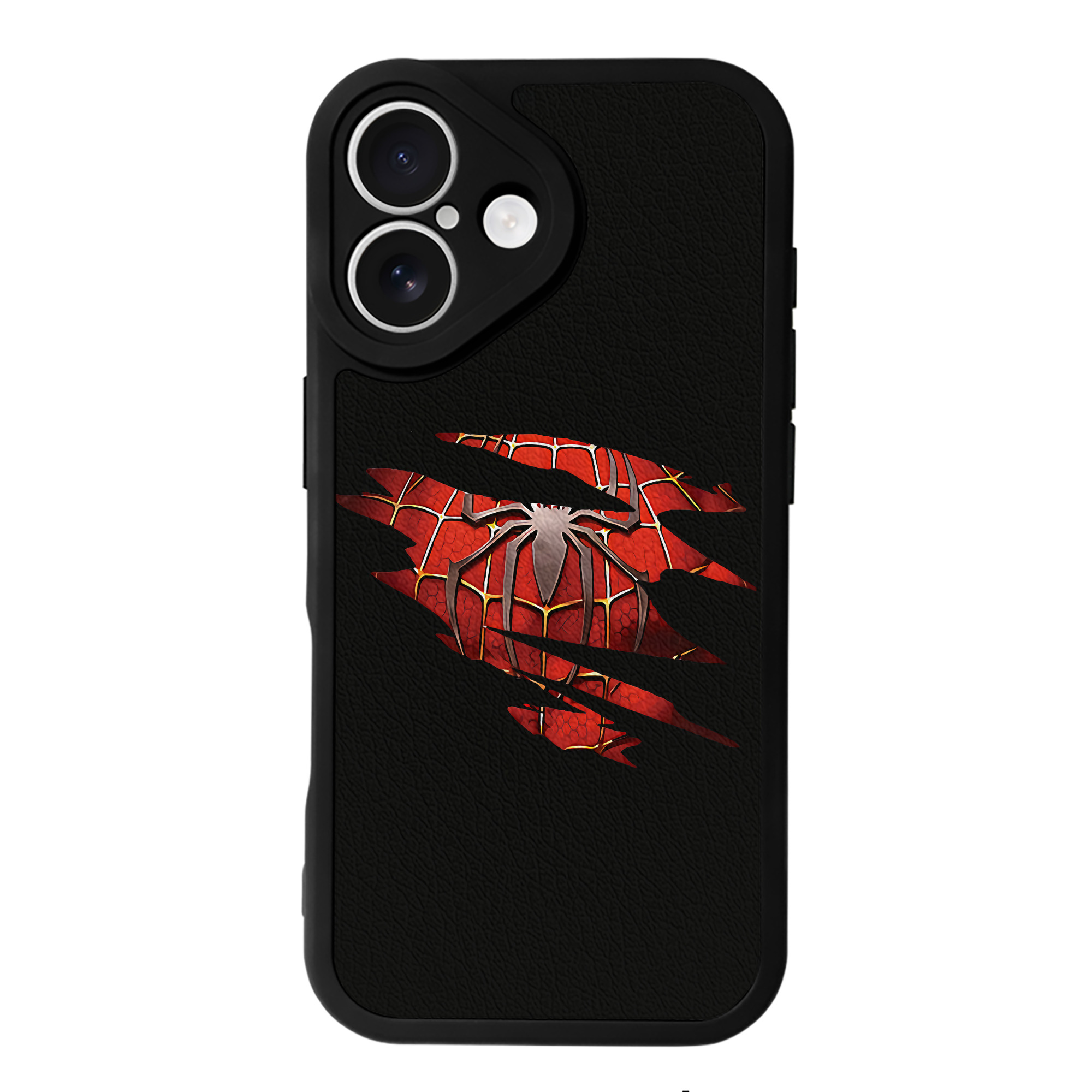 Spider Man スパイダーマン 【iPhone 16シリーズ対応】シリコンスマホケース（レザー調） 材質：シリコン